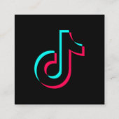 FollowMe Personal Social Media QR Code Card Quadratische Visitenkarte (Vorderseite)