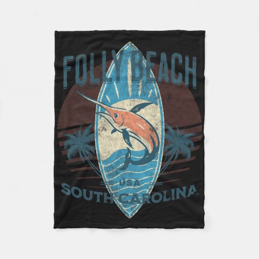 Folly Beach _2 Fleecedecke (Vorderseite)