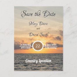 Folly Beach Morning Save the Date Postkarte