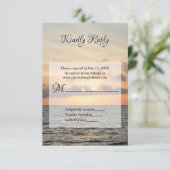 Folly Beach Morning UAWG Wedding RSVP Karte (Stehend Vorderseite)