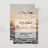 Folly Beach Morning UAWG Wedding RSVP Karte (Vorne/Hinten)