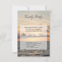 Folly Beach Morning UAWG Wedding RSVP Karte