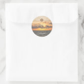Folly Beach Morning Wedding Runder Aufkleber (Tasche)