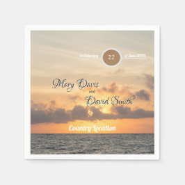 Folly Beach Morning Wedding Serviette