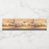 Folly Beach Morning Wedding Wasserflaschenetikett (Einzelnes Label)