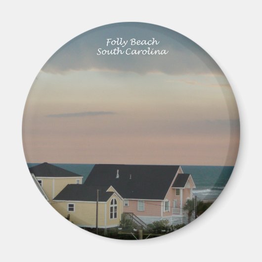 Folly Beach Pastel Magnet (Vorne)