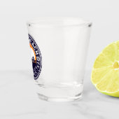 Folly Beach SC Souvenirs Retro Sunset Pier 60er Schnapsglas (Rechts)