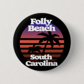 Folly Beach South Carolina Button (Vorderseite)