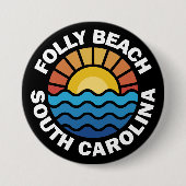Folly Beach, South Carolina Button (Vorderseite)