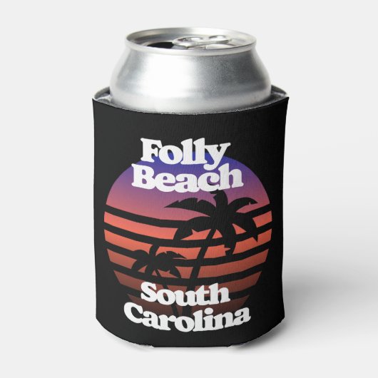 Folly Beach South Carolina Dosenkühler (Kanne Vorderseite)