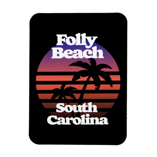 Folly Beach South Carolina Magnet (Vertikal)