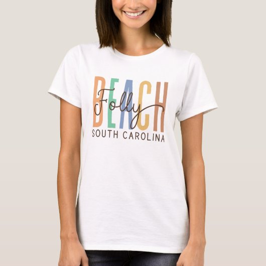Folly Beach South Carolina (Sands) T-Shirt (Vorderseite)