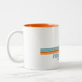 Folly Beach South Carolina Sun Palm Trees Zweifarbige Tasse (Links)