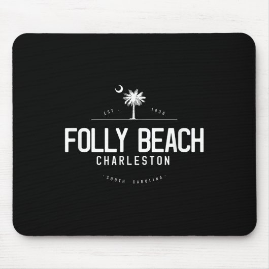 Folly Beach South Carolina Surfen Mousepad (Vorne)