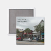 Folly Beach Strip Magnet (Vorderseite/Rückseite)