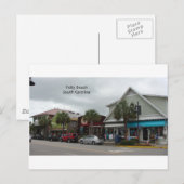Folly Beach Strip Postkarte (Vorne/Hinten)