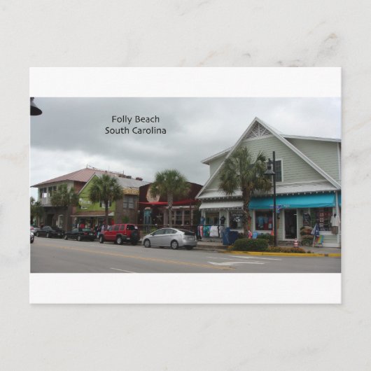 Folly Beach Strip Postkarte (Vorderseite)