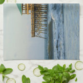 Folly Pier Morning Küchentuch (Gefaltet)