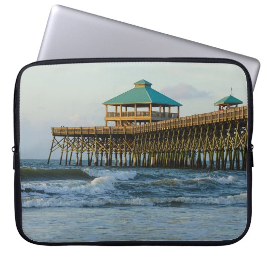 Folly Pier Morning Laptopschutzhülle (Vorderseite)