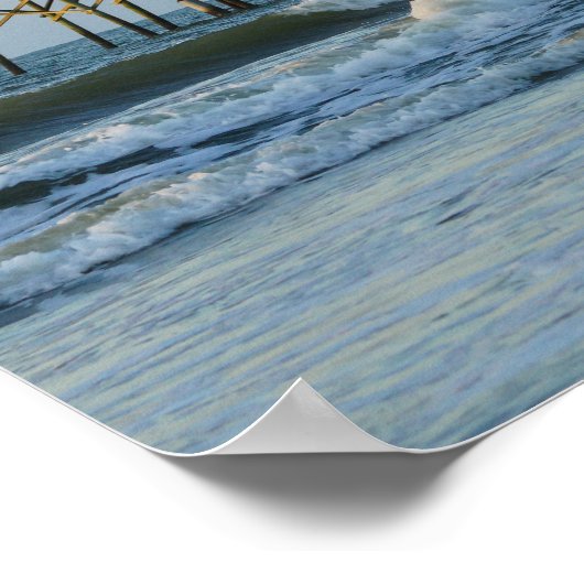 Folly Pier Morning Poster (Ecke)