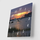 Folly River Sunset Wall Uhr (Winkel)