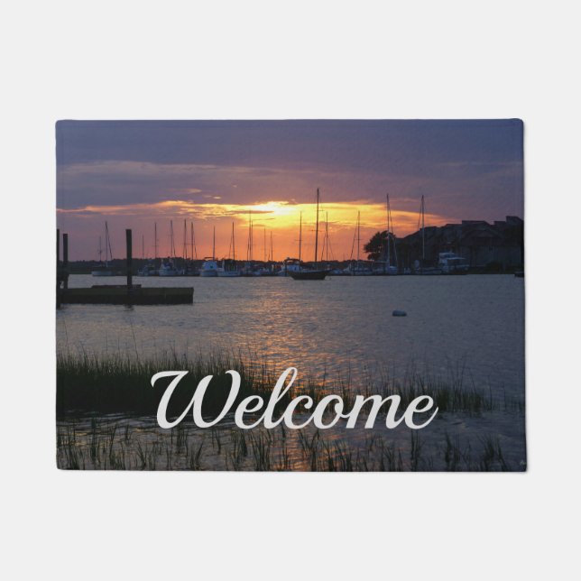 Folly River Sunset Welcome Doormat Fußmatte (Vorderseite)