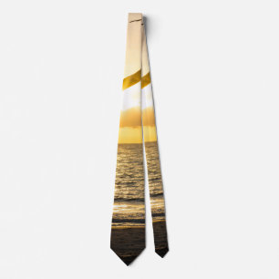 Folly Sunrise Tree Silhouette Neck Tie Krawatte