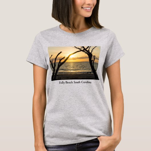 Folly Sunrise Tree Silhouette T - Shirt (Vorderseite)