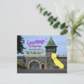 Folsom Prison "Wish You Were Here" Postkarte (Stehend Vorderseite)