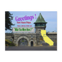 Folsom Prison "Wish You Were Here" Postkarte