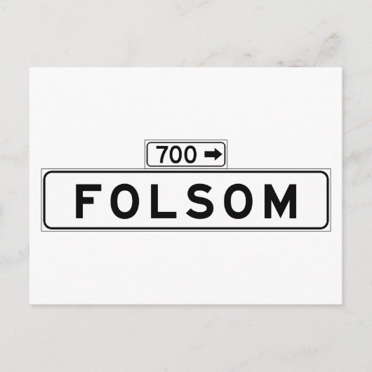 Folsom St., San Francisco Street Sign Postkarte (Vorderseite)