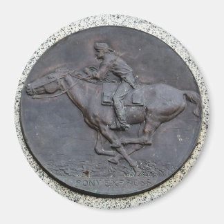 Folsom-Symbol: Pony-Express-Wegweiser Magnet