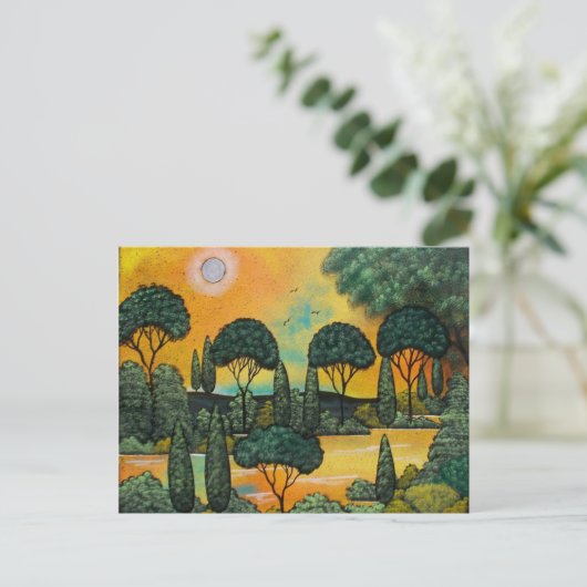 FOLT ART Gentle Morning by LORI EVERETT Postkarte (Stehend Vorderseite)