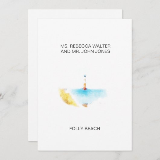 Folter Beach - Charleston Feiertagskarte (Vorne/Hinten)