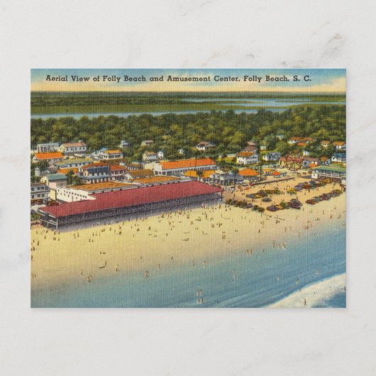 Folter Beach und Vergnügungspark, South Carolina Postkarte (Vorderseite)