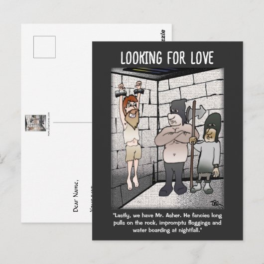 Folter Postkarte (Vorne/Hinten)