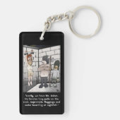 Folter rechteckig schlüsselanhänger (Rückseite)