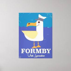 Fomby Lancashire seagull travel poster Leinwanddruck