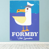 Fomby Lancashire seagull travel poster Leinwanddruck (Insitu (Holzboden))