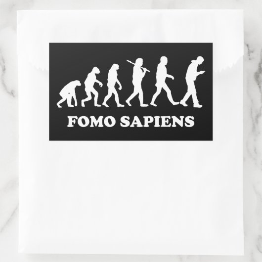Fomo Sapiens Rechteckiger Aufkleber (Tasche)