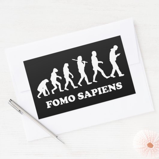 Fomo Sapiens Rechteckiger Aufkleber (Umschlag)