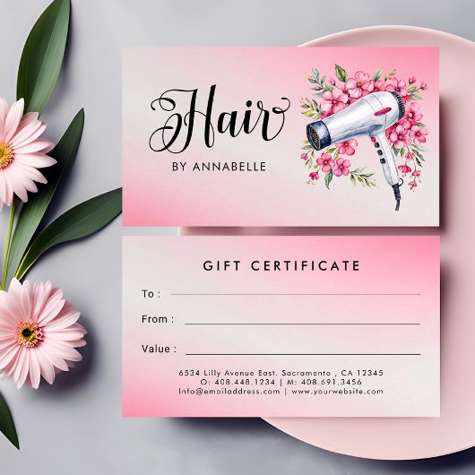 Fön-Geschenkgutschein für Haartrockner