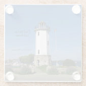 Fond Du lac Lighthouse glass Untersetzer (Rückseite)