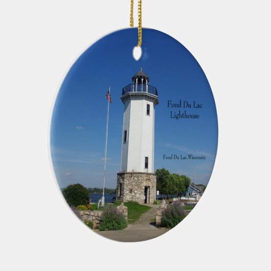 Fond Du Lac Lighthouse Keramik Ornament (Rechts)