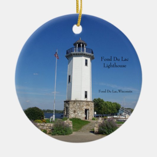 Fond Du Lac Lighthouse Keramik Ornament (Vorne)
