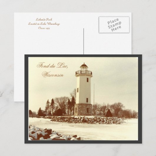 Fond du Lac Lighthouse Postkarte (Vorne/Hinten)