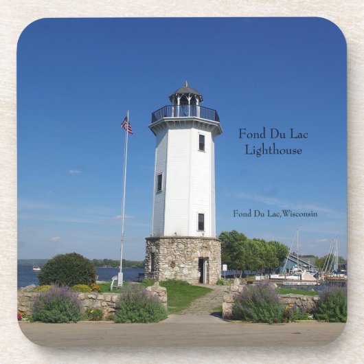 Fond Du Lac Lighthouse Set von 6 Untersetzer aus K (Vorderseite)