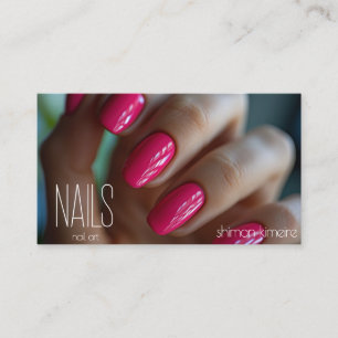 Fondant Rosa Nageldesign Visitenkarte