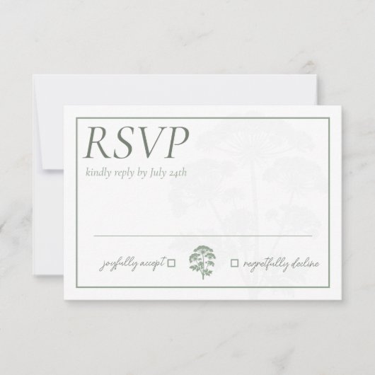 FONDNESS | Response Card RSVP Karte (Vorderseite)