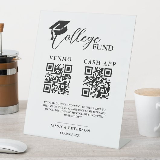 Fonds für moderne Uni Oberschulfonds QR-Code Sockelschild (In Situ)